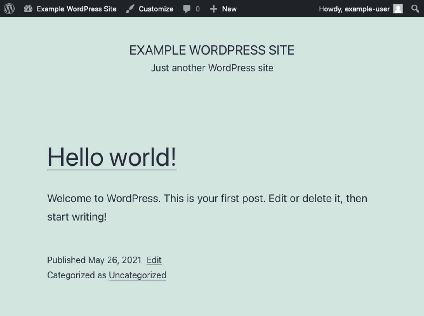 WordPresss default, Hello, World! post. WordPresss default, Hello, World! post.